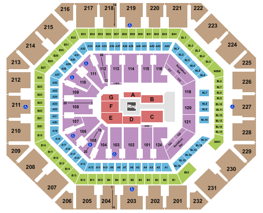 Mortgage Matchup Center WWE Seating Chart